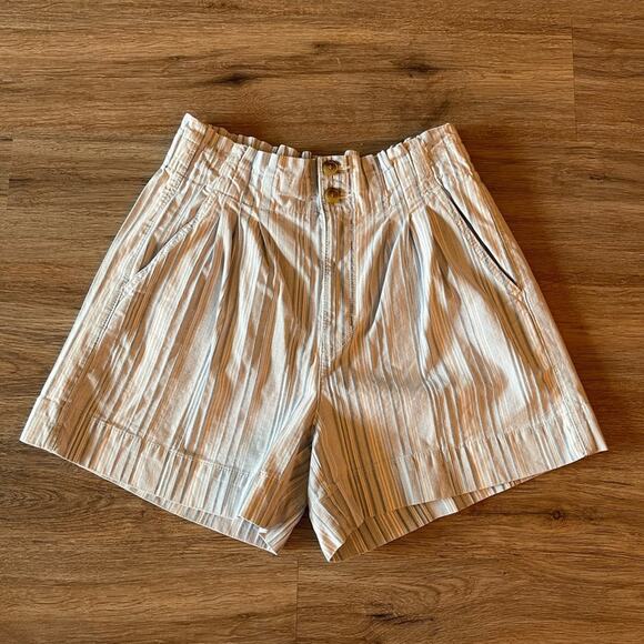 American Eagle Outfitters Pants - American Eagle Blue & White High Waisted Shorts Size 6